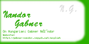 nandor gabner business card